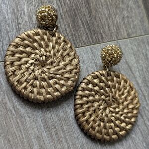 J.Crew Gold Textured Earrings